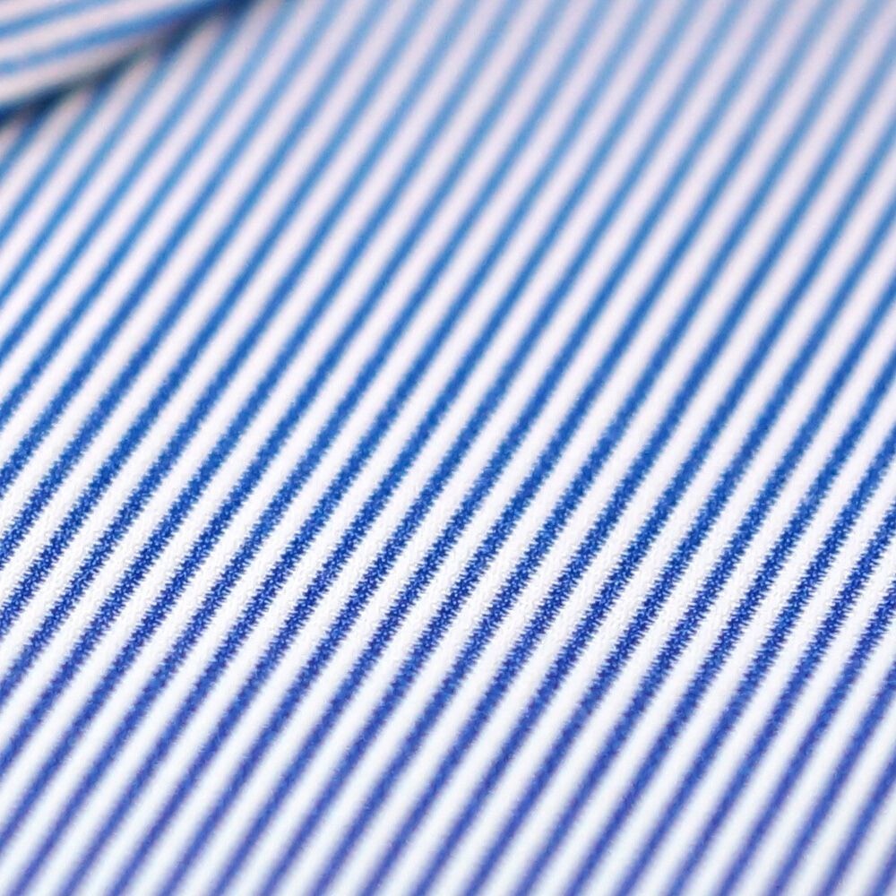 大尺碼【CHINJUN/65系列】機能舒適襯衫-長袖/短袖、藍細條紋、18.5吋、19.5吋、20.5吋-圖片-3