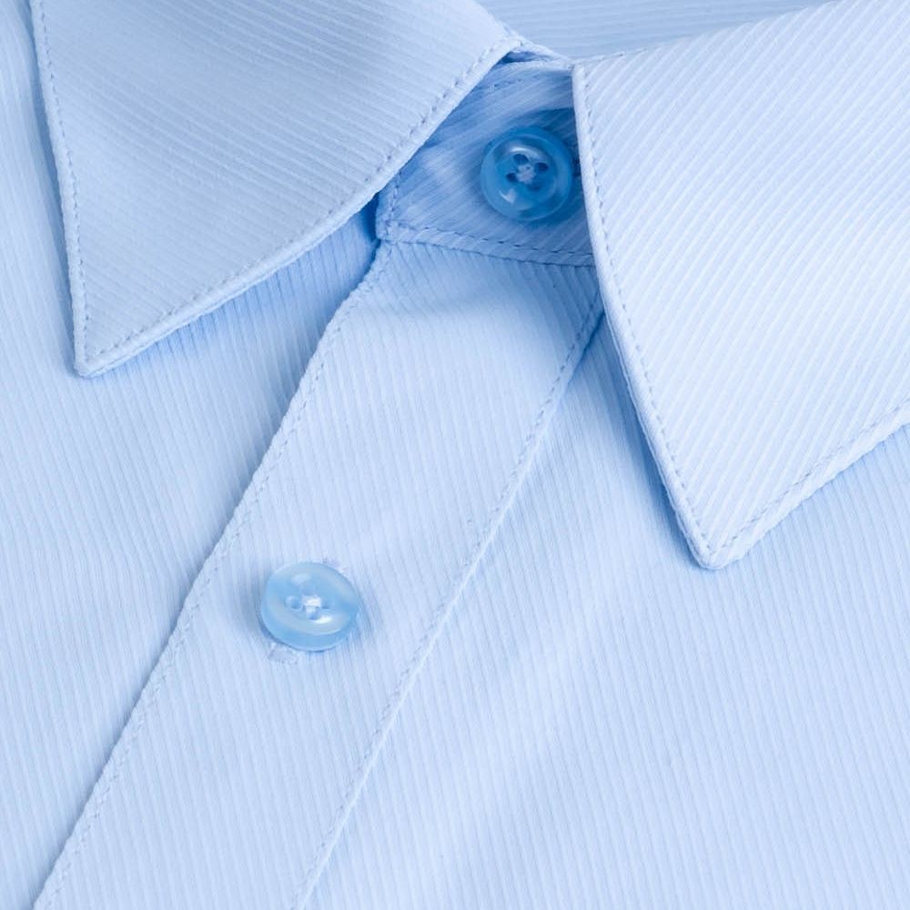 【CHINJUN-35系列】抗皺襯衫-長袖、藍底斜紋、8059-圖片-1