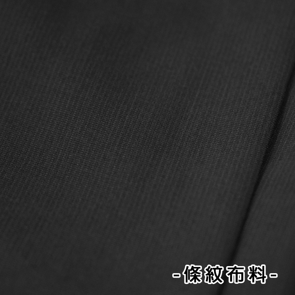【Chinjun】正統上班族西褲100%免燙、平面條紋黑-圖片-2