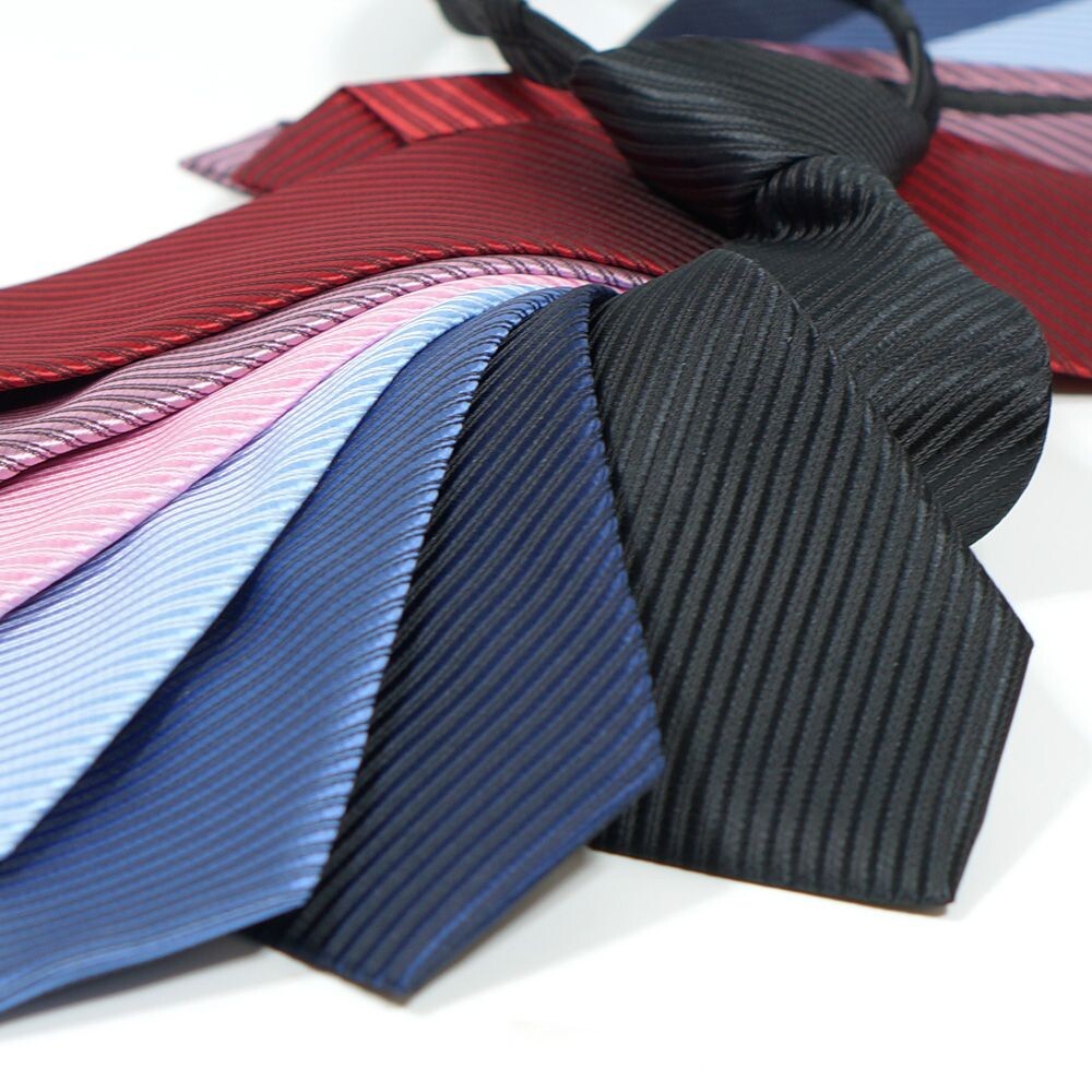 【CHINJUN領帶】自動拉鍊領帶-斜紋款-劍寬7公分-窄版 封面照片
