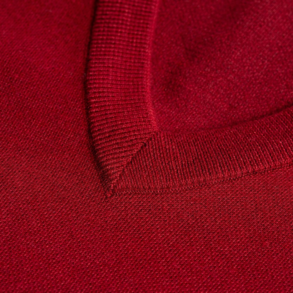 Chinjun羊毛針織背心-酒紅｜V領針織毛衣、親膚保暖、商務男裝、休閒穿搭-thumb