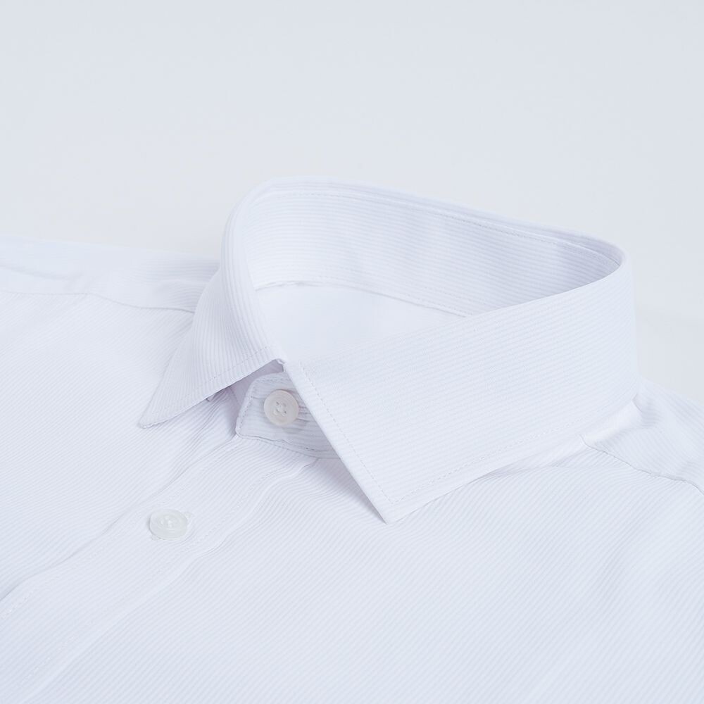 【CHINJUN/65系列】修身機能舒適襯衫-長袖、白底白條紋、Slim6501-thumb