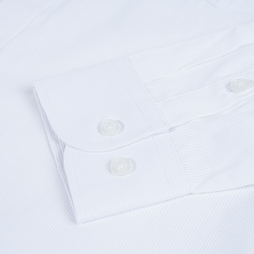 【CHINJUN/65系列】修身機能舒適襯衫-長袖、白底白條紋、Slim6501-圖片-3