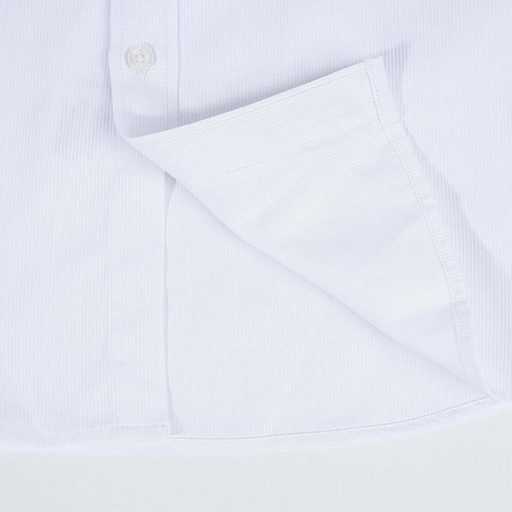 【CHINJUN/65系列】修身機能舒適襯衫-長袖、白底白條紋、Slim6501-thumb