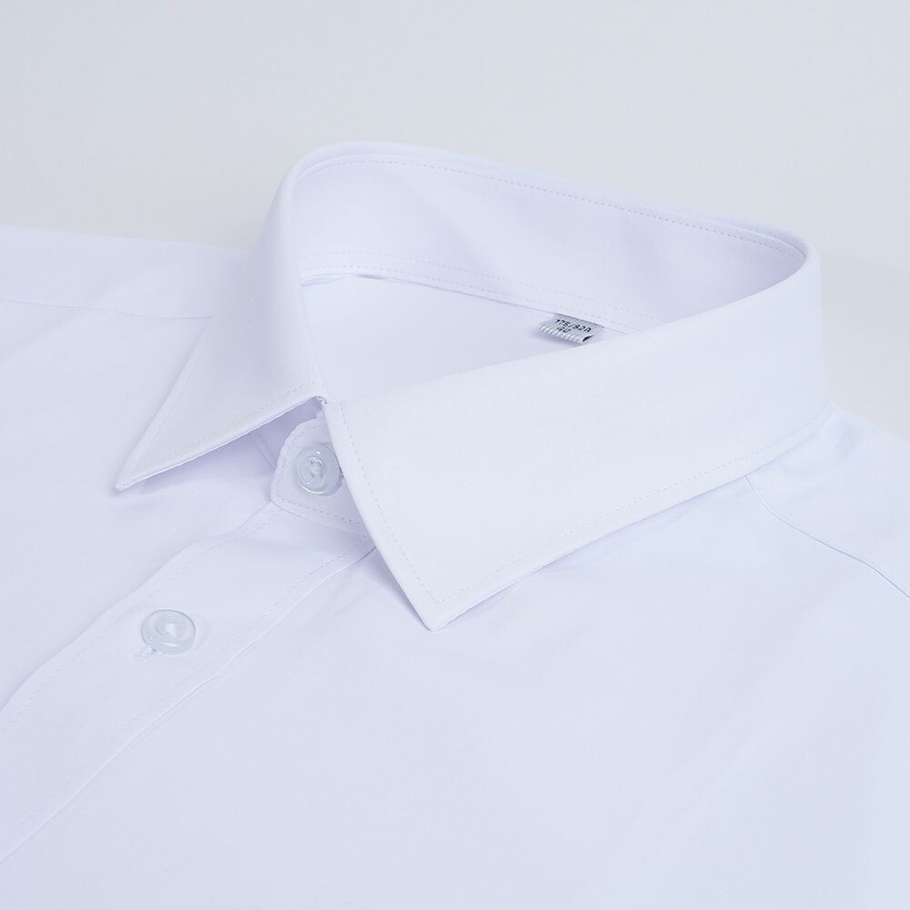 【CHINJUN/65系列】修身機能舒適襯衫-長袖、白色素面、Slim6502-圖片-2