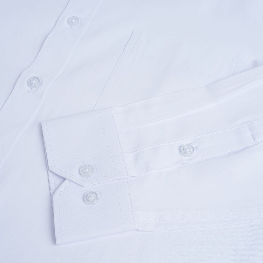 【CHINJUN/65系列】修身機能舒適襯衫-長袖、白色素面、Slim6502-圖片-3