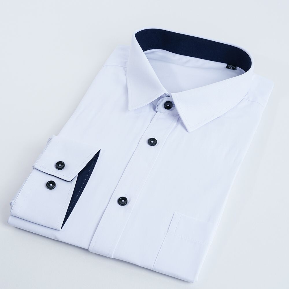 【CHINJUN/65系列】修身機能舒適襯衫-長袖、多樣款式、拼接、內襯-thumb