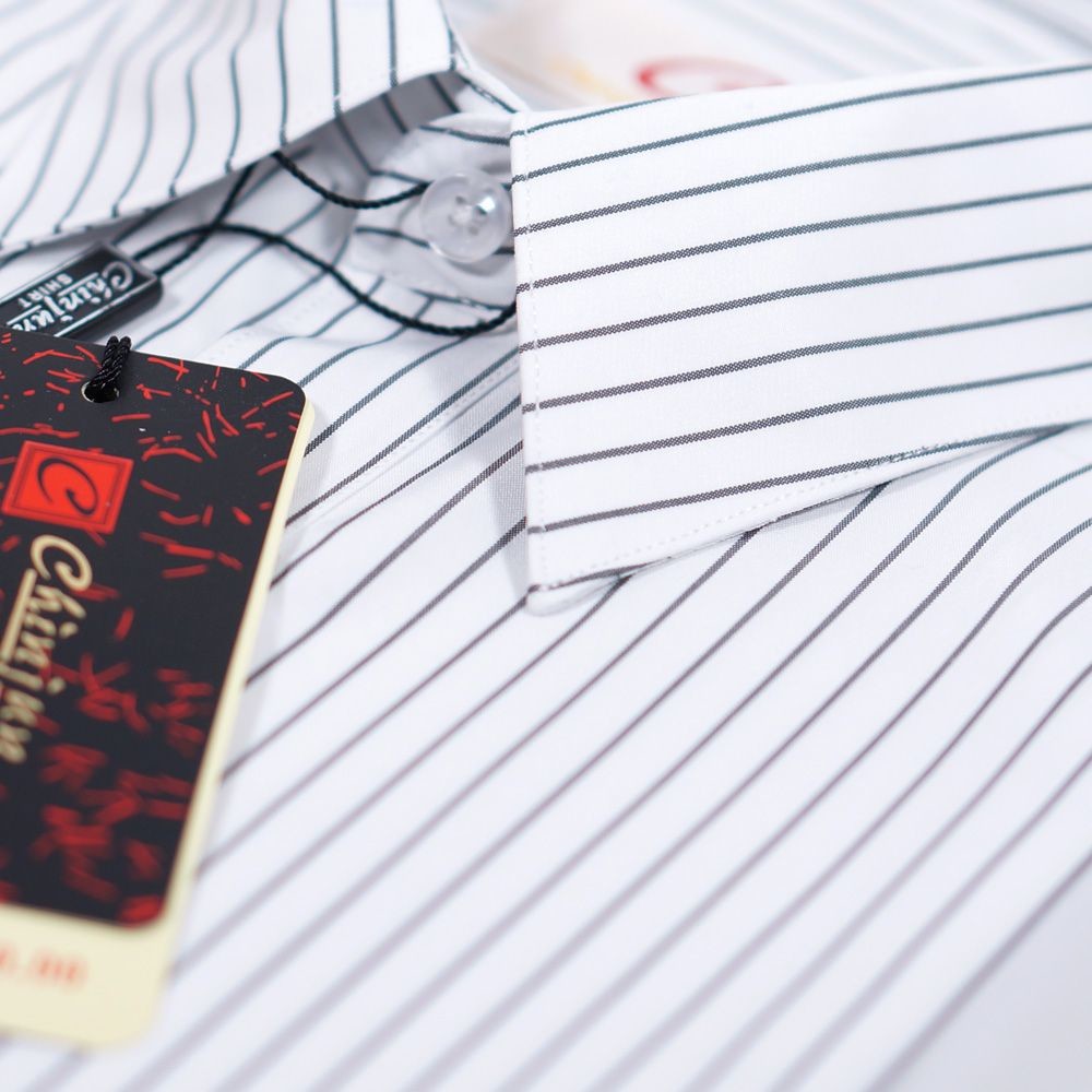 【CHINJUN/65系列】機能舒適襯衫-長袖/短袖、白色藍條紋、k2302、s2302 封面照片