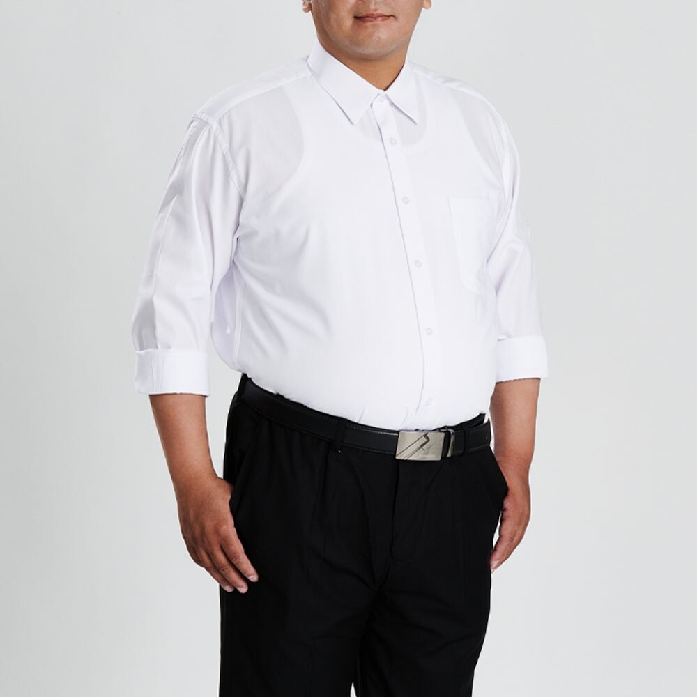 largelong - 大尺碼【CHINJUN/35系列】勁榮抗皺襯衫-長袖、多樣款式、18.5吋、19.5吋、20.5吋