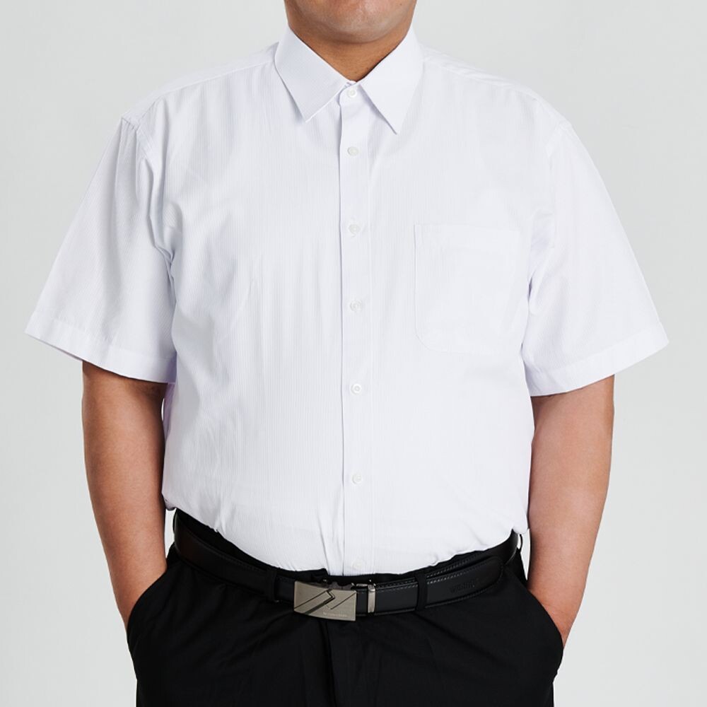largeshort-大尺碼【CHINJUN/35系列】勁榮抗皺襯衫-短袖、多樣款式、18.5吋、19.5吋、20.5吋