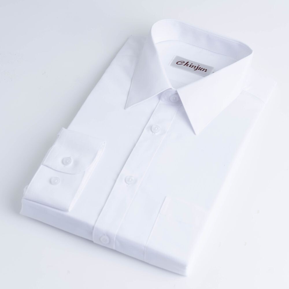 【CHINJUN/35系列】商務抗皺襯衫-長袖-素面款3件組-現貨 男士 商務 好穿 舒適 純白 口袋-圖片-2