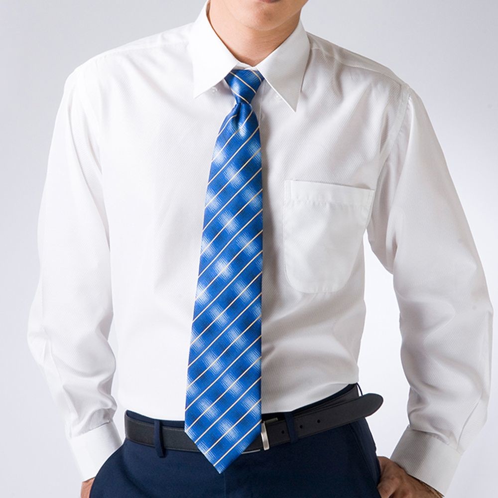 p01-【CHINJUN/65系列】機能舒適襯衫-長袖/短袖、素面白、P01、S01