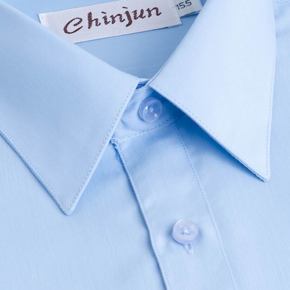 【CHINJUN/35系列】勁榮抗皺襯衫-短袖、天空藍、s8005-圖片-2
