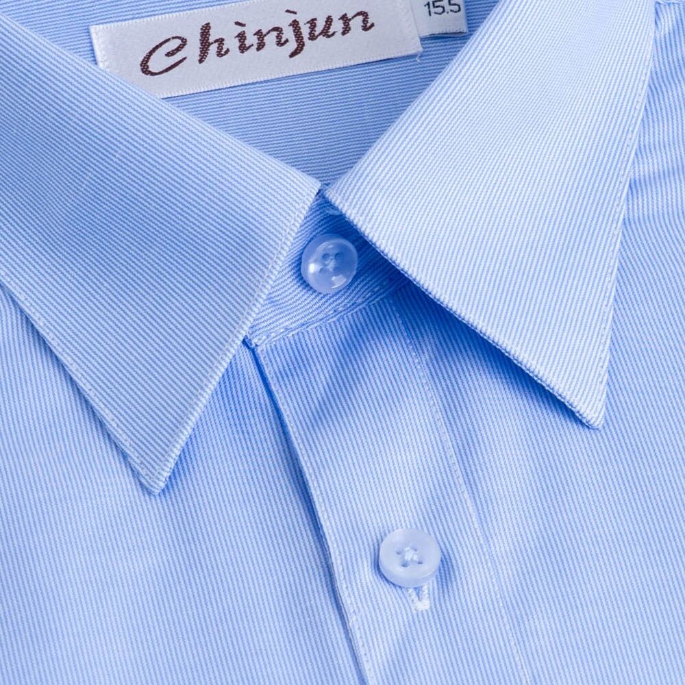大尺碼【CHINJUN/35系列】勁榮抗皺襯衫-短袖、藍細條紋、18.5吋、19.5吋、20.5吋、s8025L-圖片-2
