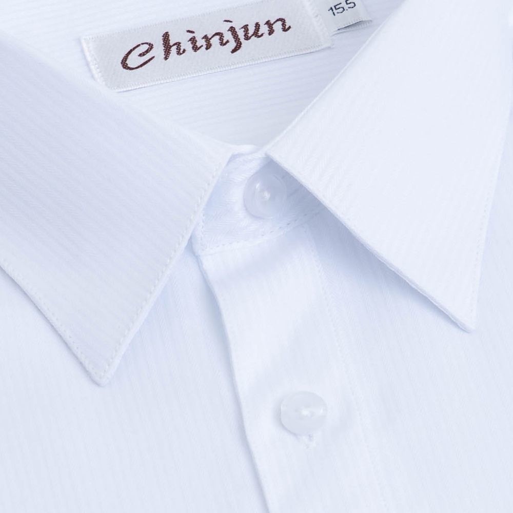 【CHINJUN/35系列】勁榮抗皺襯衫-短袖、白底條紋、s8026-thumb