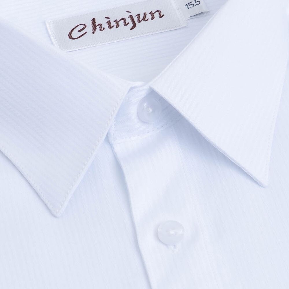 大尺碼【CHINJUN/35系列】勁榮抗皺襯衫-短袖、白底白條紋、18.5吋、19.5吋、20.5吋、s8026L 封面照片