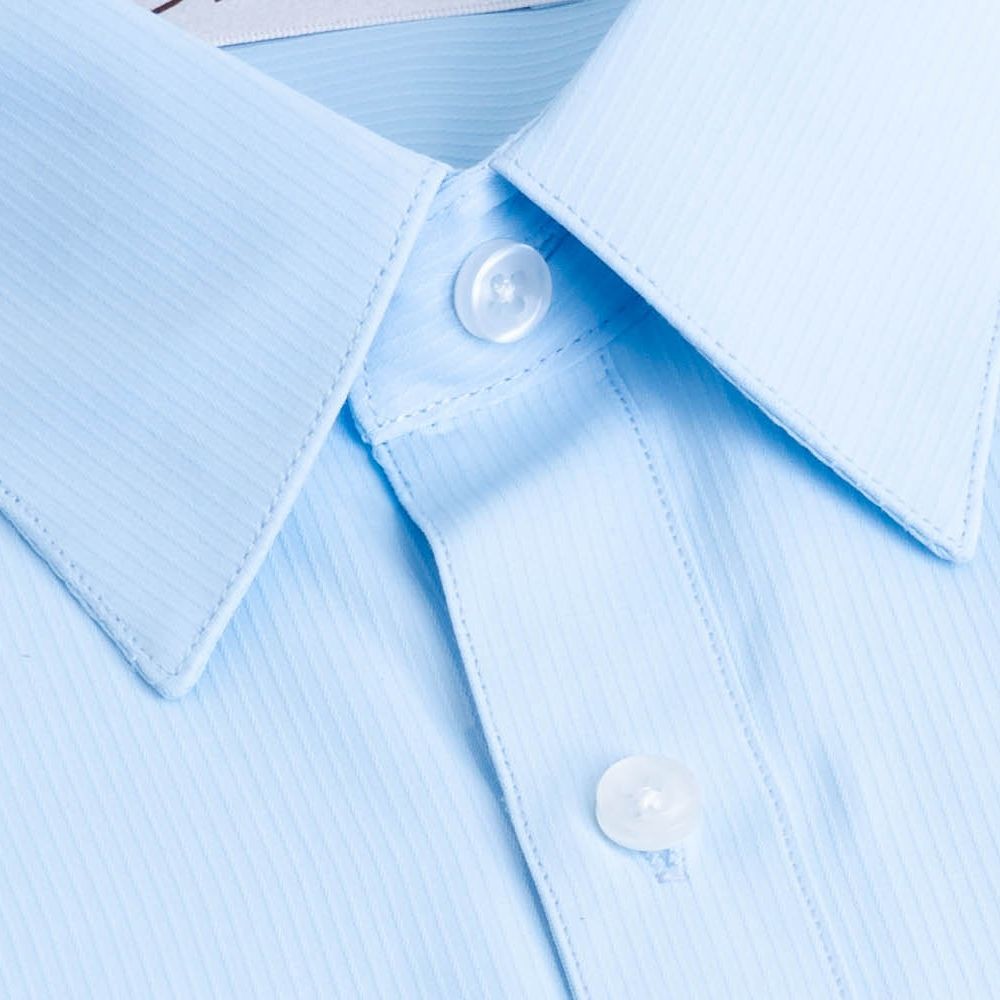 【CHINJUN/35系列】勁榮抗皺襯衫-短袖、藍底藍條紋、sk612-圖片-2